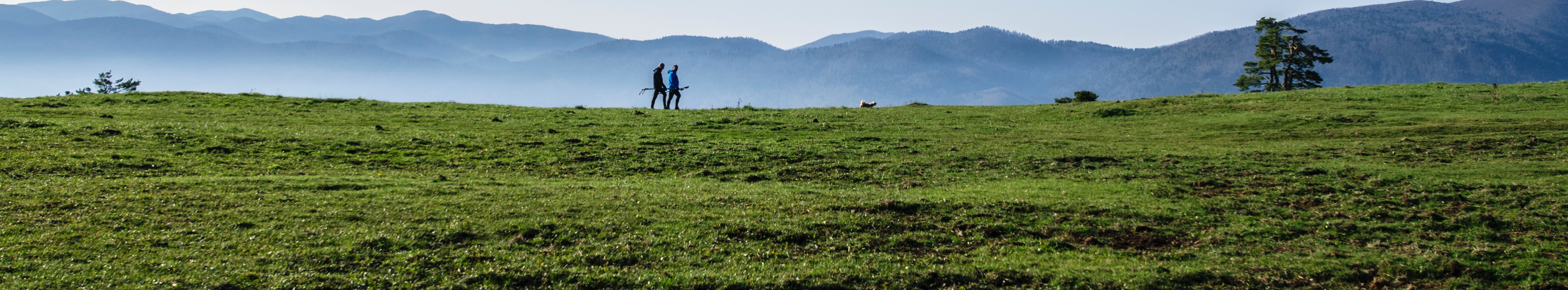 two people walking