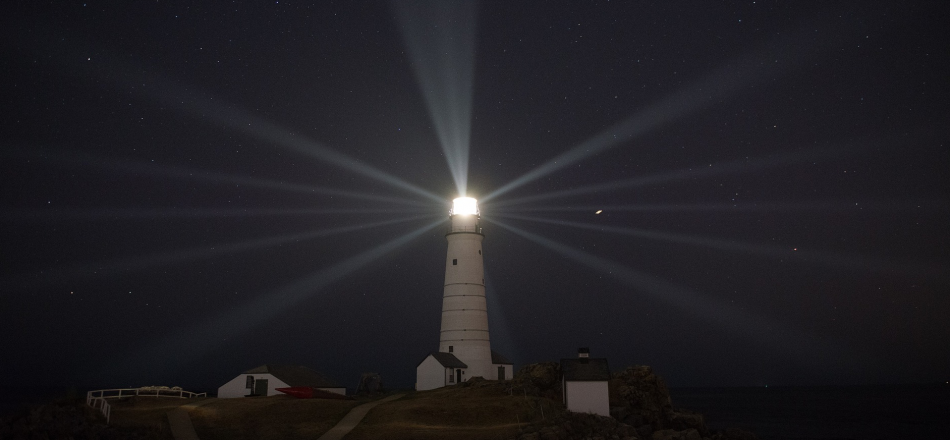 lighthouse in the dark