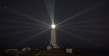 lighthouse in the dark