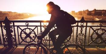 man on a bicycle